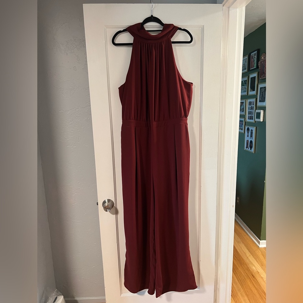 Eloquii Burgundy Backless Dress